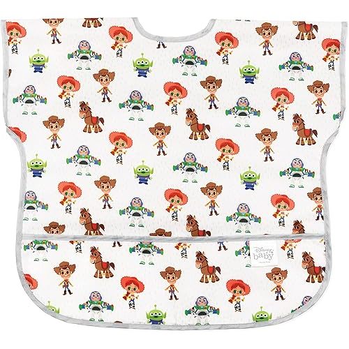 Bumkins Bibs, Baby and Toddler Bibs, Bibs for Girls and Boys, Large for 1-3 Years, Short Sleeve Waterproof Bib for Kids