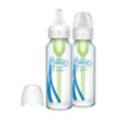 Glass Baby Bottle Natural Flow® Narrow Neck, Anti-Colic Options+™ with
