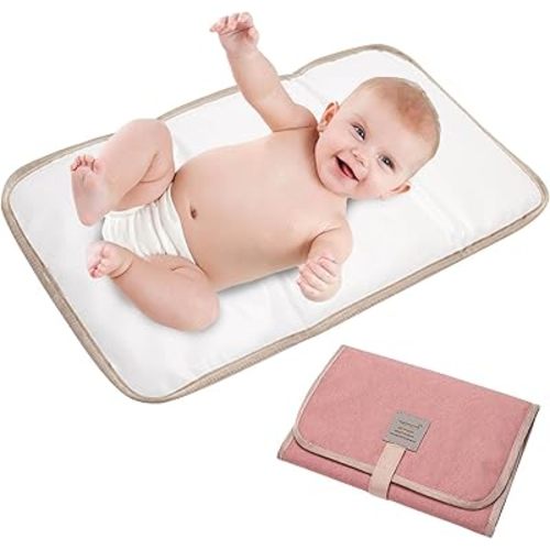 Foldable Changing Pad - Diaper Pad Waterproof Foldable Comfortable Changing Mat | with Stickers for Kids Accessories Diaper Mat - Travel Trips Outings Journeys Tours Littryee