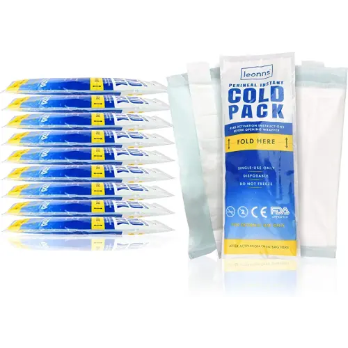 Perineal Ice Packs for Postpartum w/Adhesive Strip | Perineal Cold Pack - 2 in 1 Ice Pack Pads for After Birth - Instant Ice Maxi Pads (24)