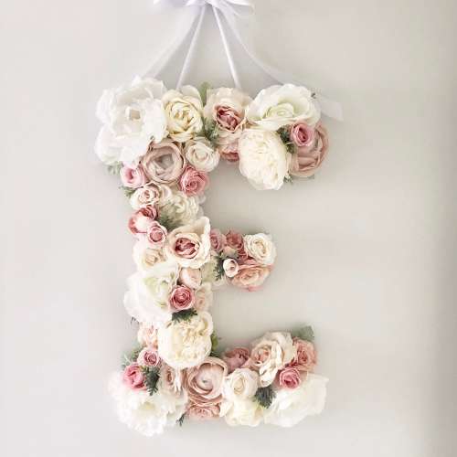 Flower Letter Nursery, Floral letter, Alphabet, Initial, Monogram for Baby Nursery, Wedding Decor, nursery decor