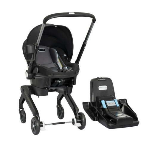 Evenflo Shyft DualRide Infant Car Seat and Stroller Combo, Travel System, Rear Facing, Bryson Blue