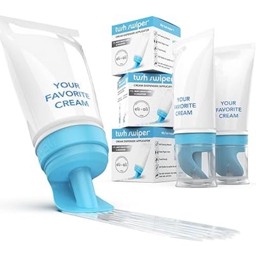 Eli & Ali Tush Swiper - Diaper Rash Cream & Butt Paste Applicator - Universal Fit for Most Diaper Creams | Mess-Free & Hygienic Alternative to Cream Spatula - Carry Less Baby Gear - Blue, 3 Pack