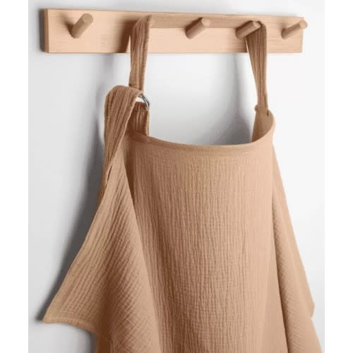 Muslin Nursing Cover for Baby Breastfeeding, Soft & Breathable Breastfeeding Cover for Mom by Comfy Cubs - Sand