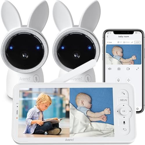 ARENTI Split-Screen Baby Monitor 2 Cameras