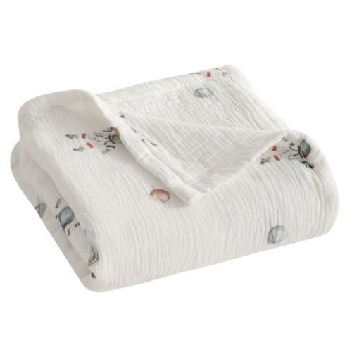 4-Layer Muslin Cotton Toddler Blanket, Soft & Skin-Friendly Swaddle Blanket for Nursery & Crib - NTBAY