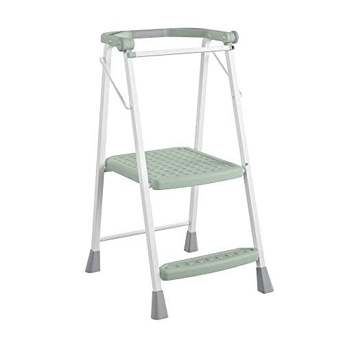 COSCO 2-Step Kitchen Stepper™ Adult Folding Step Stool, Kids Folding Stepper, Green