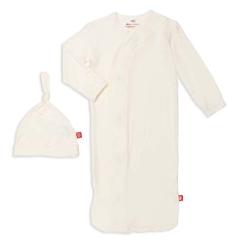 egret modal magnetic cozy sleeper gown + hat set