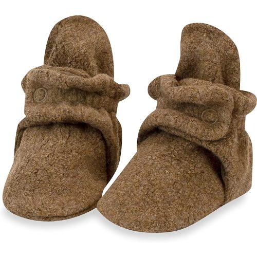 Zutano Unisex Fleece Baby Booties, Soft Sole and Non Slip | Stay On Slipper Socks for Infant/Toddler, Girls, Boys 3-24 Months