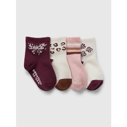 Baby & Toddler Quarter Crew Socks (4-Pack) | Gap
