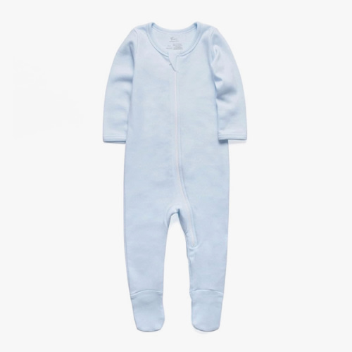 O2 BABY Baby Boys Girls Organic Cotton Zip-Front Sleeper Pajamas, Footed Sleep 'n Play