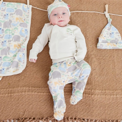 little lovin organic cotton magnetic take-me-home kimono set