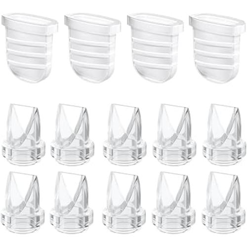 12PCS Duckbill Valves Silicone Diaphragm Compatible with eufy S1 Pro S1 E10, Lansinoh Discreet Duo, NCVI NICEGREEN Nuliie Zooawa S32 Breast Pump Parts S32 Pump Replacement, for Lansinoh Pump Parts