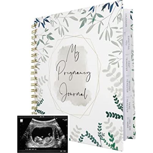 Pregnancy Journal Memory Book for Expecting Moms - Calendar for Pregnancy Planner - Weekly Monthly Organizer to Track Milestones - Hardcover with Keepsake Pocket - Gift for First Time Moms