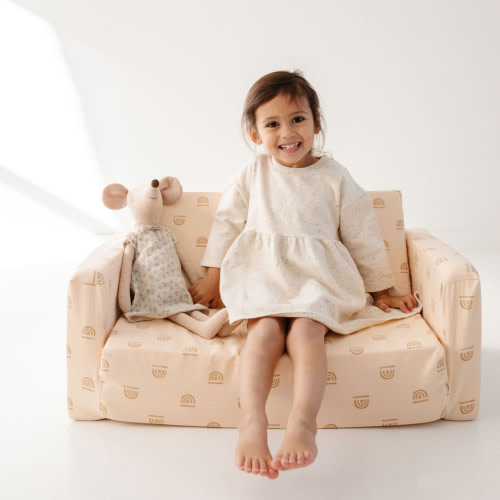 Toki Mats Play Couch - Rainbow Cream