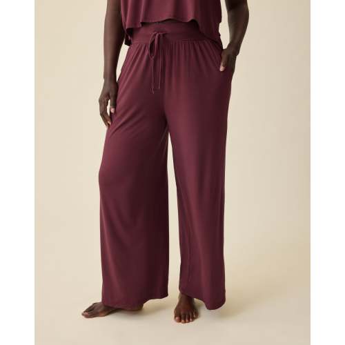 Aria Bamboo Casual Lounge Pant | Deep Burgundy - Kindred Bravely