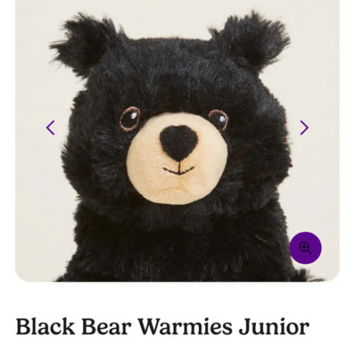 Black Bear Warmies Junior