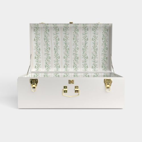 Grand Trunk - White - Darling Dogwood / Embroidery