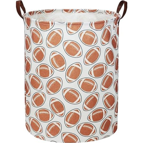 ESSME Kids Laundry Basket,Football Laundry Hamper for Boys Room Decor,Boys hamper,Nursery Hamper,Home Organizer.(Footballs)