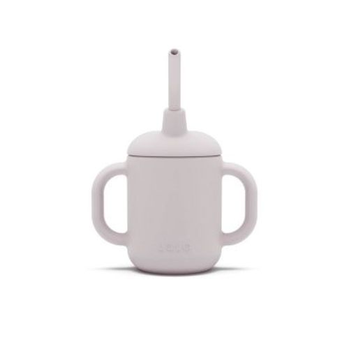 Lalo 4oz 3-in-1 Silicone Training Cup with Straw