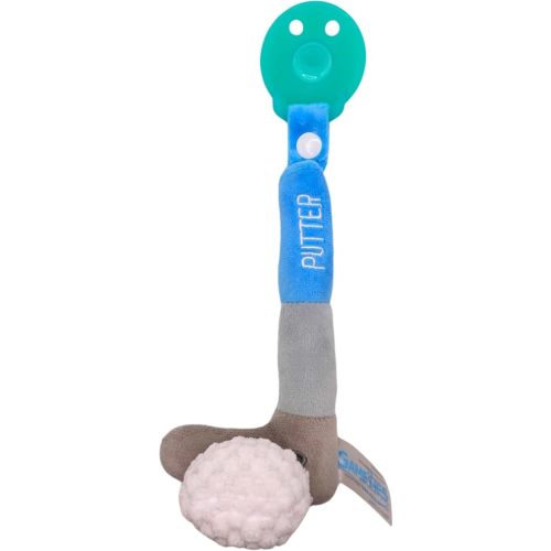Gamezies Baby Boy and Girl Silicone Golf Plush Pacifier Removable, Washable Plush Toy CPSIA Tested, BPA-Free 0-6 Months