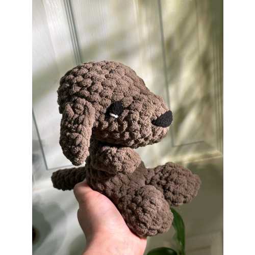 MADE TO ORDER | Crochet Chocolate Lab Plush | Dog Lover Gift, Crochet Brown Puppy, Cute Handmade Amigurumi, Pet Memorial