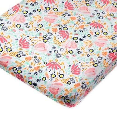 Honest Baby Organic Cotton Fitted Crib Sheet - Flower Power