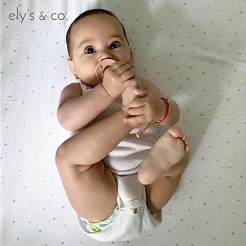Ely's & Co. Pack N Play,Playard,Portable Crib Sheet 2-Pack Combed Jersey Cotton for Baby Boy or Baby Girl (Grey Dottie) - Grey, White