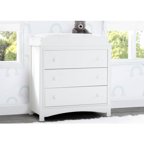 Perry 3 Drawer Dresser with Changing Top (Bianca White)