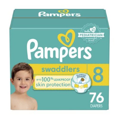 Pampers Swaddlers Baby Diapers, Size 8, 76 Count (Select for More Options)