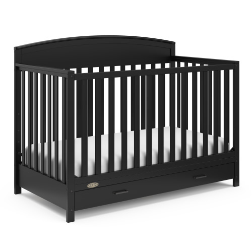 Graco Benton 5-in-1 Convertible Baby Crib with Drawer, Black
