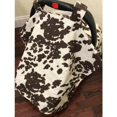 Car Seat Cover - Cow/Pony Hide Western - Just Baby Designs