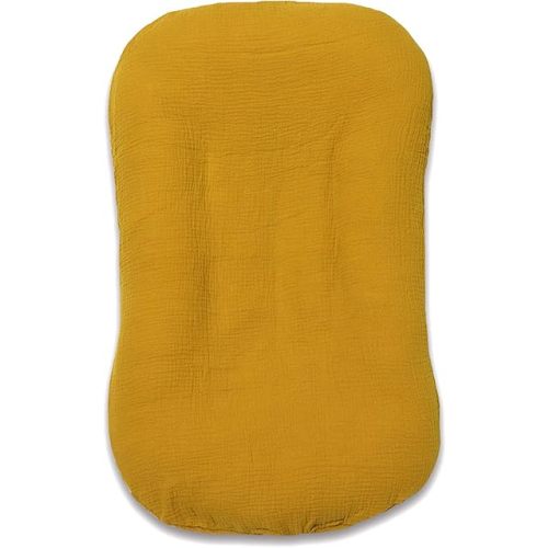 Hooyax Muslin Baby Lounger Cover Soft Organic Cotton Slipcover Fits Newborn Lounger for Baby Boys and Girls (Ginger)