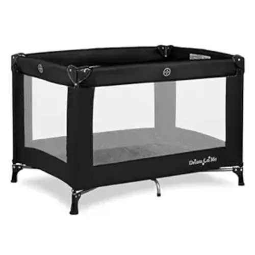 Dream On Me Nest Portable Playard in Black with Carrybag