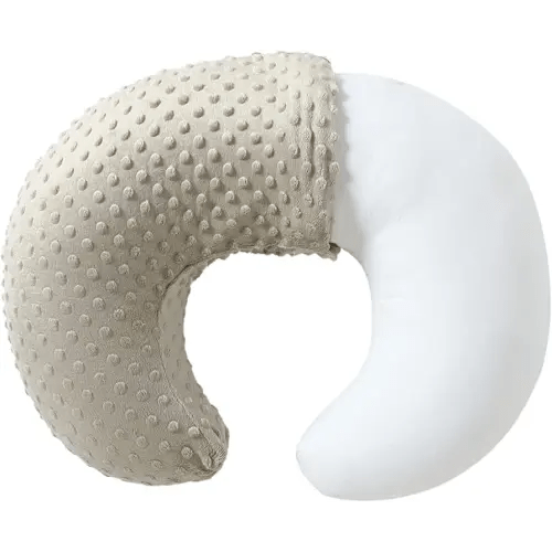 Baby Nursing Pillow and Body Positioner with Premium Minky Slipcover for Breastfeeding for Baby Boys and Girls, Feeding Pillow with Breathable Comfortable Pillowcase (Tidal Foam)
