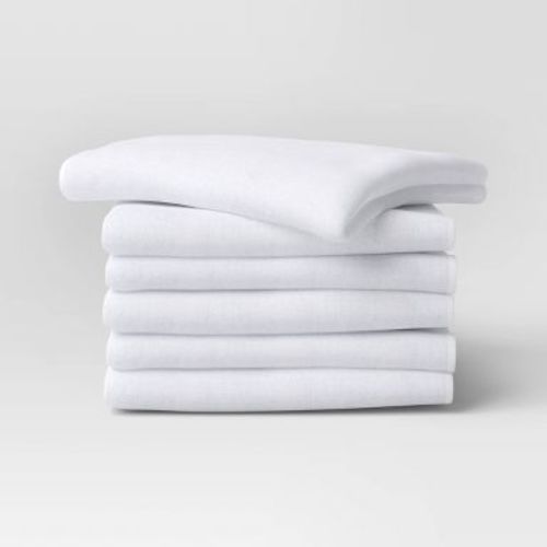 6pc Flour Sacks Kitchen Textile Set White - Room Essentials™: Modern Cotton Dish Towels, Plain Weave, Machine Washable