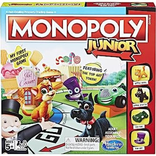 Hasbro Gaming Monopoly Junior Board Game, Ages 5 and up (Amazon Exclusive)