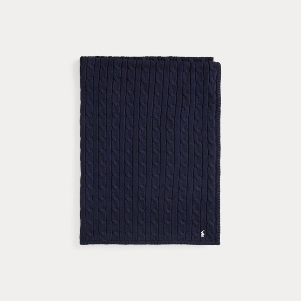 Cable-Knit Cotton Baby Blanket