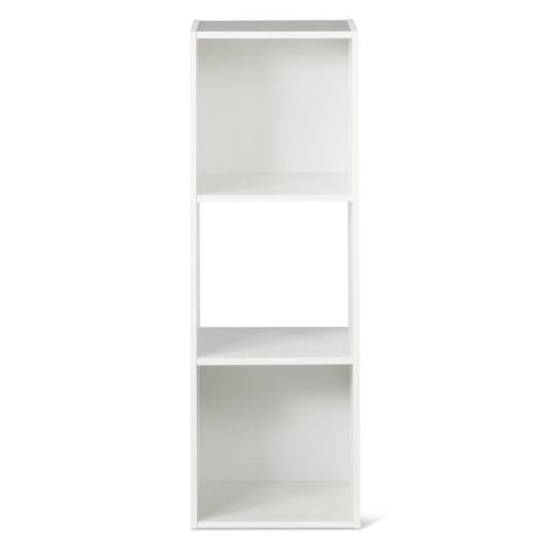 11" 3 Cube Organizer Shelf Dark Brown - Room Essentials™: Stackable Bookcase, Particle Board, 11 Inch Storage Cubes