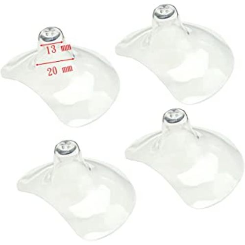 Maymom Nipple Shield (Small/Extra Small), 4pc in Reuseable Storage Case (Thicker Version)