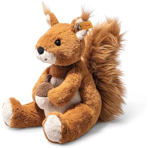 Steiff Phil Plush Squirrel, Premium Stuffed Animal Squirrel for Kids (Brown, 8")
