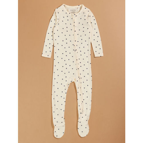 Junie Polka Dot Footie in Navy | Tullabee
