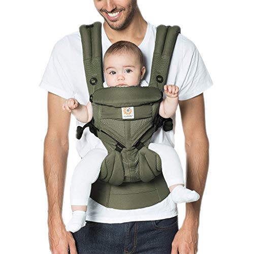 Ergobaby Omni 360 All-Position Baby Carrier for Newborn to Toddler with Lumbar Support & Cool Air Mesh (7-45 Lb), Khaki Green - 1 Count (Pack of 1)