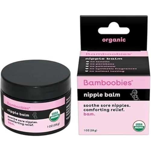 Bamboobies Women's Nipple Cream, Organic Cream for Soothing Skin, Nipple Balm, 1 oz (Pack of 1)