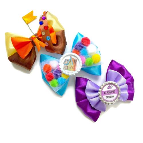 Up Disney Inspired Hair Bow | Pixar Inspired Up House Hair Bow | Russell Up Hair Bow | Up Grape Soda Hair Bow | 4 inch Bow