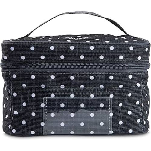 PackIt Freezable Bottle Cooler for Breastmilk and Formula, Polka Dots, Built with EcoFreeze Technology, Collapsible, Reusable, Zip Closure and Top Handle, Fits up to four, 5 oz Bottles