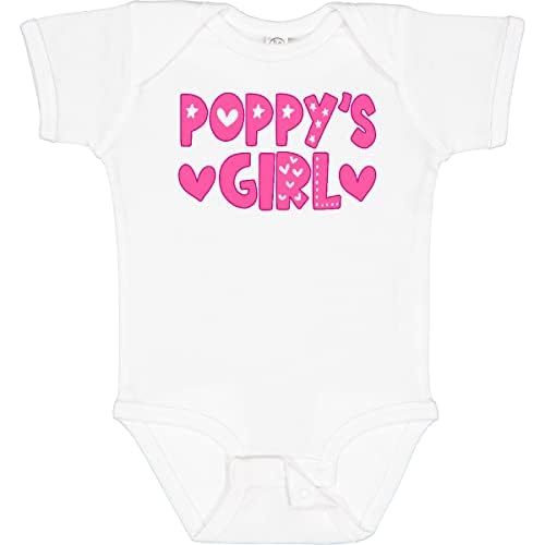 inktastic Poppy's Girl Pink with Hearts Baby Bodysuit