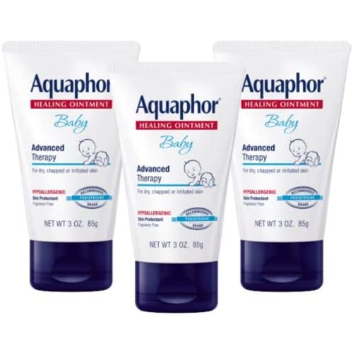Aquaphor Baby Healing Ointment, Advanced Therapy for Chapped Cheeks and Diaper Rash, 3 Ounce (Pack of 3)