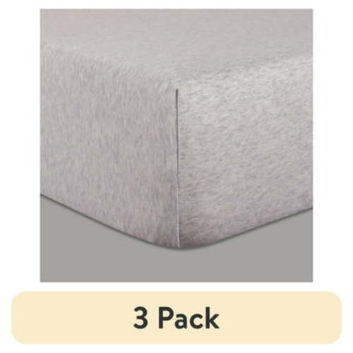 (3 pack) Parent's Choice Jersey Teens 100% Cotton Crib Fitted Sheet, Crib, Gray
