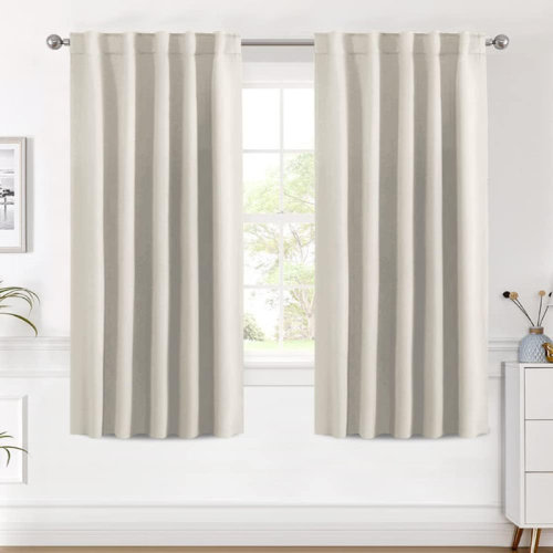 42" W x 63" L H.VERSAILTEX Blackout Solid Back Tab/Rod Pocket Bedroom Draperies Thermal Insulated Window Treatment Panels Room Darkening Blackout Drapes for Living Room & Reviews | Wayfair